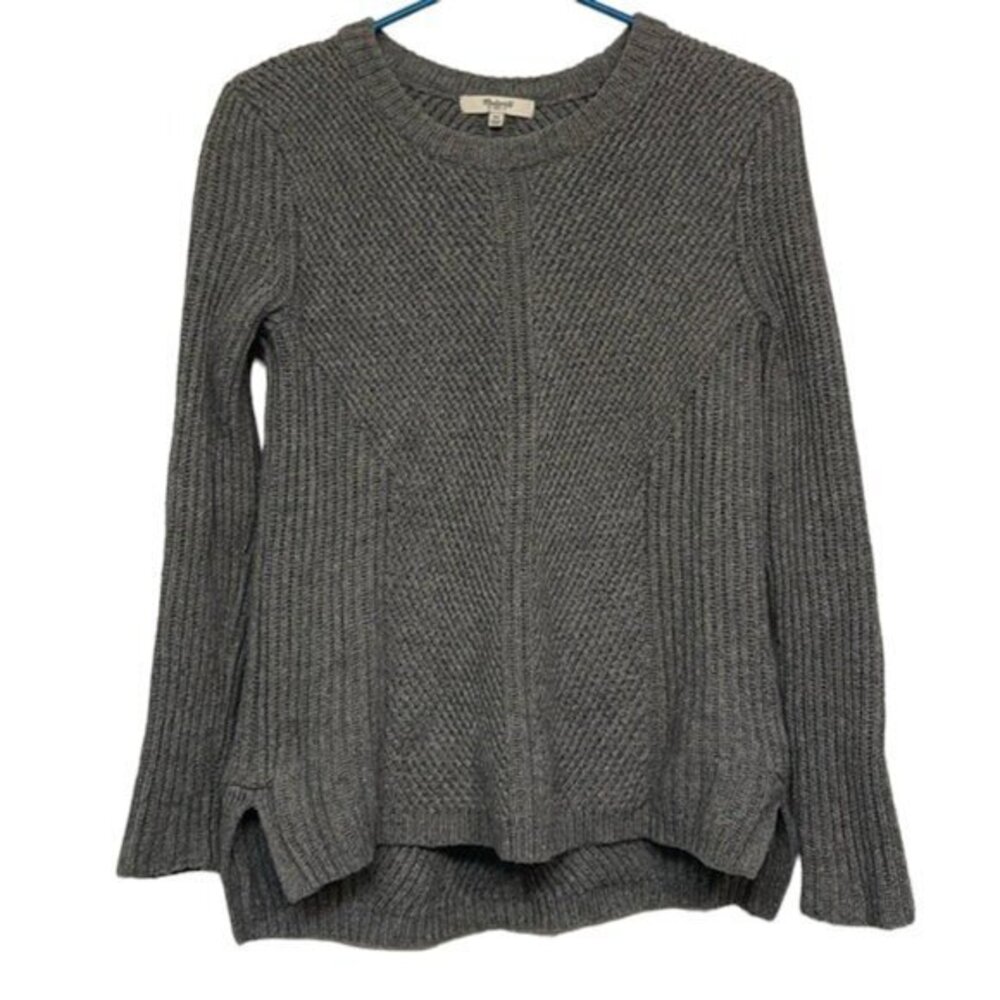 Women's Madewell Sweater Heather Gray Soft Crewneck Knit L/S Size XS GUC #0415